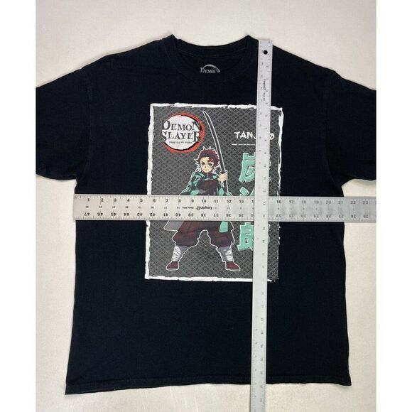 Demon Slayer Tanjiro TV Anime Cartoon T-shirt Men Large Black Short Sleeve - Picture 5 of 5